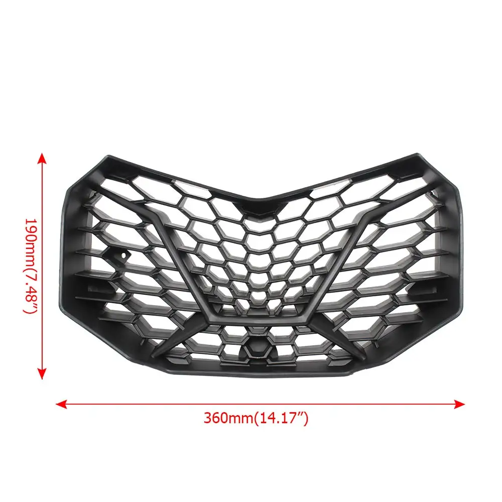 1Pc Front Center Radiator Grill Main Mesh Grille For Can-Am Maverick X3 900 Turbo Max 2/4 Door 2017-Later Pp Plastic Matte Black