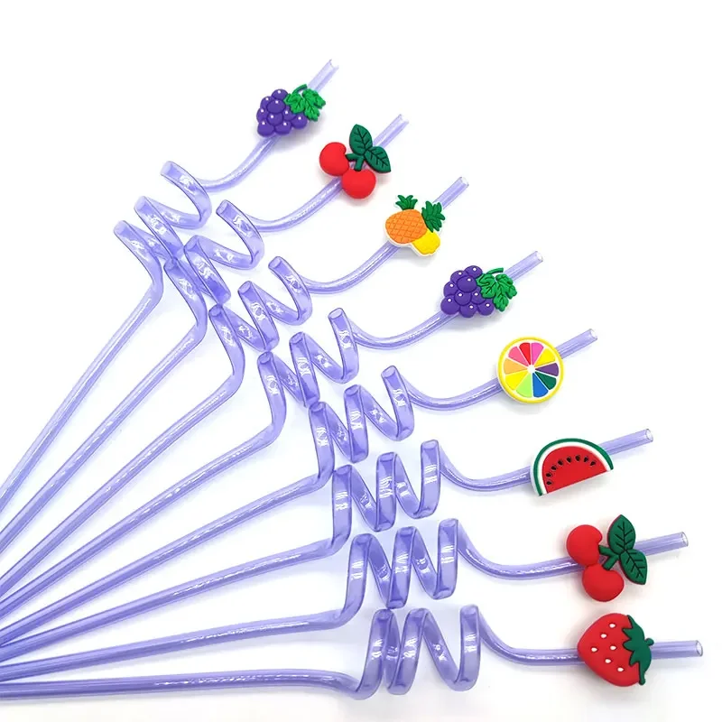 8 قطعة 26 سنتيمتر طيور النحام/الكعك/الديناصورات/الفراشات القابلة لإعادة الاستخدام الأرجواني البلاستيك دوامة شفاطات للشرب الاطفال حفلة عيد ميلاد ديكور