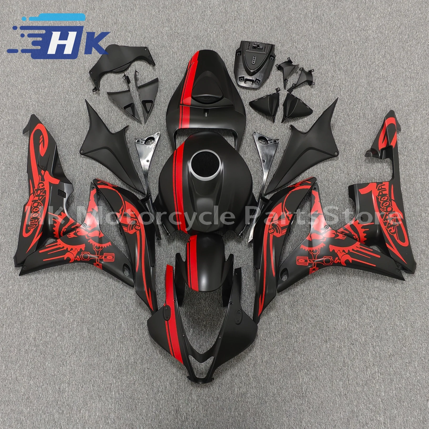 

ABS Injection Motorcycle Fairing Kit for Honda CBR600RR F5 2007 2008 Fairings CBR 600 RR 07 CBR600 08 Bodyframe Matte Black Case