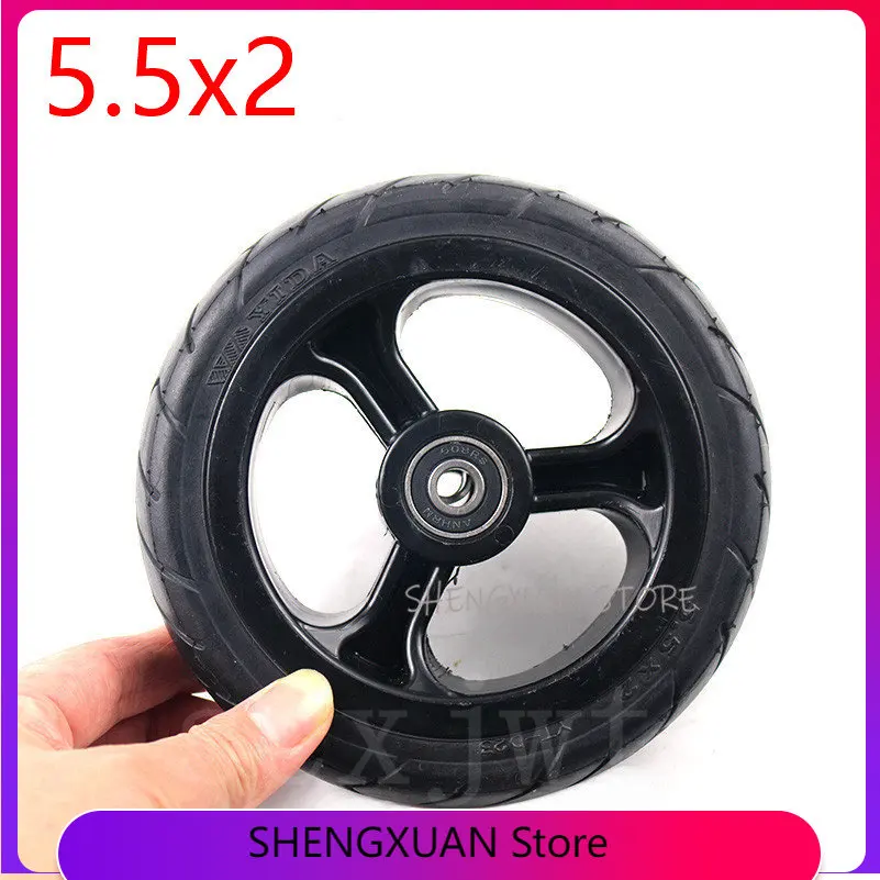 

5.5-inch Fast Wheel F0 Electric Scooter Rear Wheel 5.5x2 Solid Tire Wheel for F0 Refitting Explosion-proof Wheel Accessories