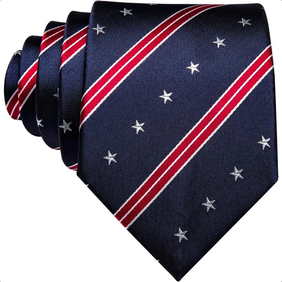 Barry.Wang Fun Animal Ties สําหรับผู้ชาย Designer ผ้าเช็ดหน้า Cufflink ทอ Casual เนคไทชุดเทศกาล