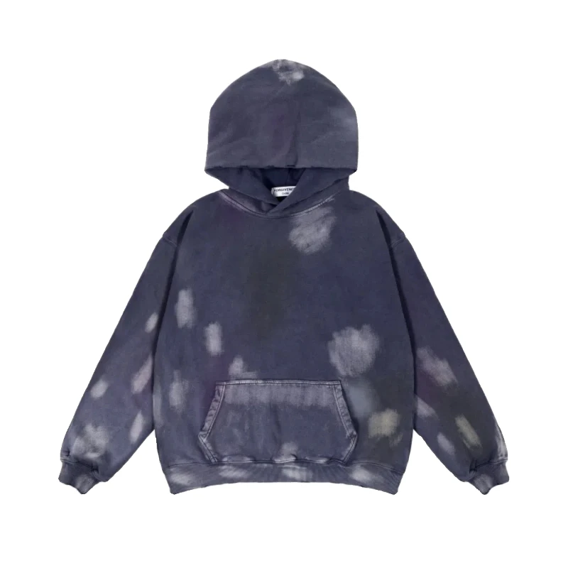 

High Street Washed Tie Dye Hoodied Sweatshirts Oversized Gradient Hoodie Pullover Men Women Fashion Vintage Hoodies