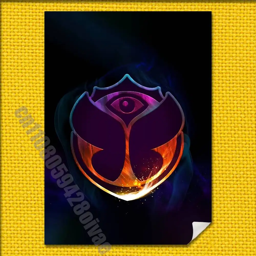 家の装飾に適しています 10x15cm 自己粘着装飾写真ギフト プレイビルケース T-Tomorrowland 音楽ロゴポスターステッカー