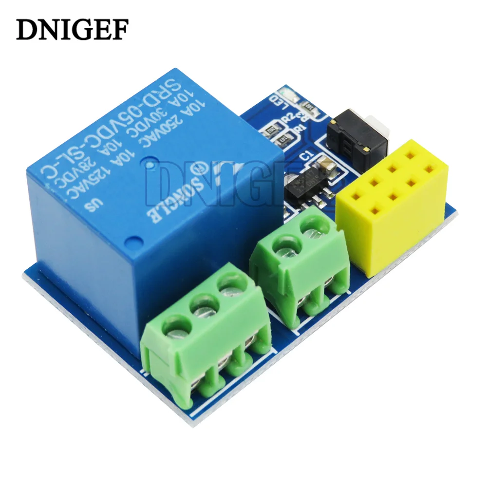DNIGEF ESP8266 Modul Relai WIFI ESP-12F 10A 220V Relai Jaringan Input Modul WIFI DC 7V ~ 30V 4 Lapisan Papan TV Input Otomatis