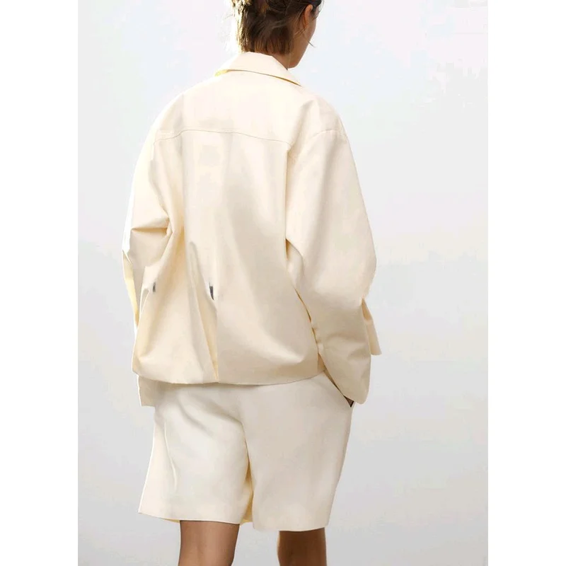 

Spring New Arrival Women's Cotton Blend Metal Zipper Trimmed Collar Pilot Jaet Outerwear Sli Commute Loose Fit Long Sle...