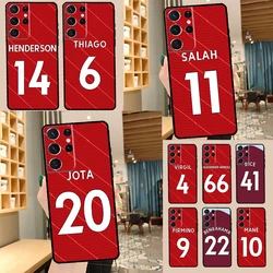Football Name Number Phone Case For Samsung Galaxy S22 S23 S21 Ultra S20 FE S8 S9 S10 Plus Note 10 20 Ultra Cover