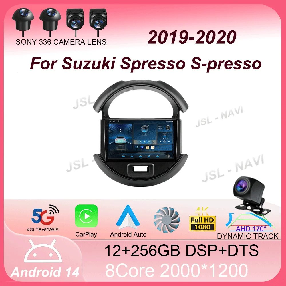 

Android 14 беспроводной CarPlay авто радио для Suzuki Spresso S-presso 2019-2020 автомобильный мультимедийный видеоплеер стерео Navi GPS HU