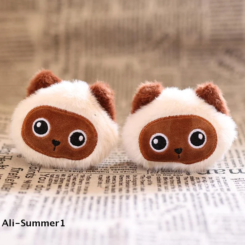 【E】Pluszowy breloczek z kreskówkowym kotkiem, urocza wypchana lalka, zawieszka do kluczy, ozdoba do torby, dekoracja do plecaka, prezent urodzinowy