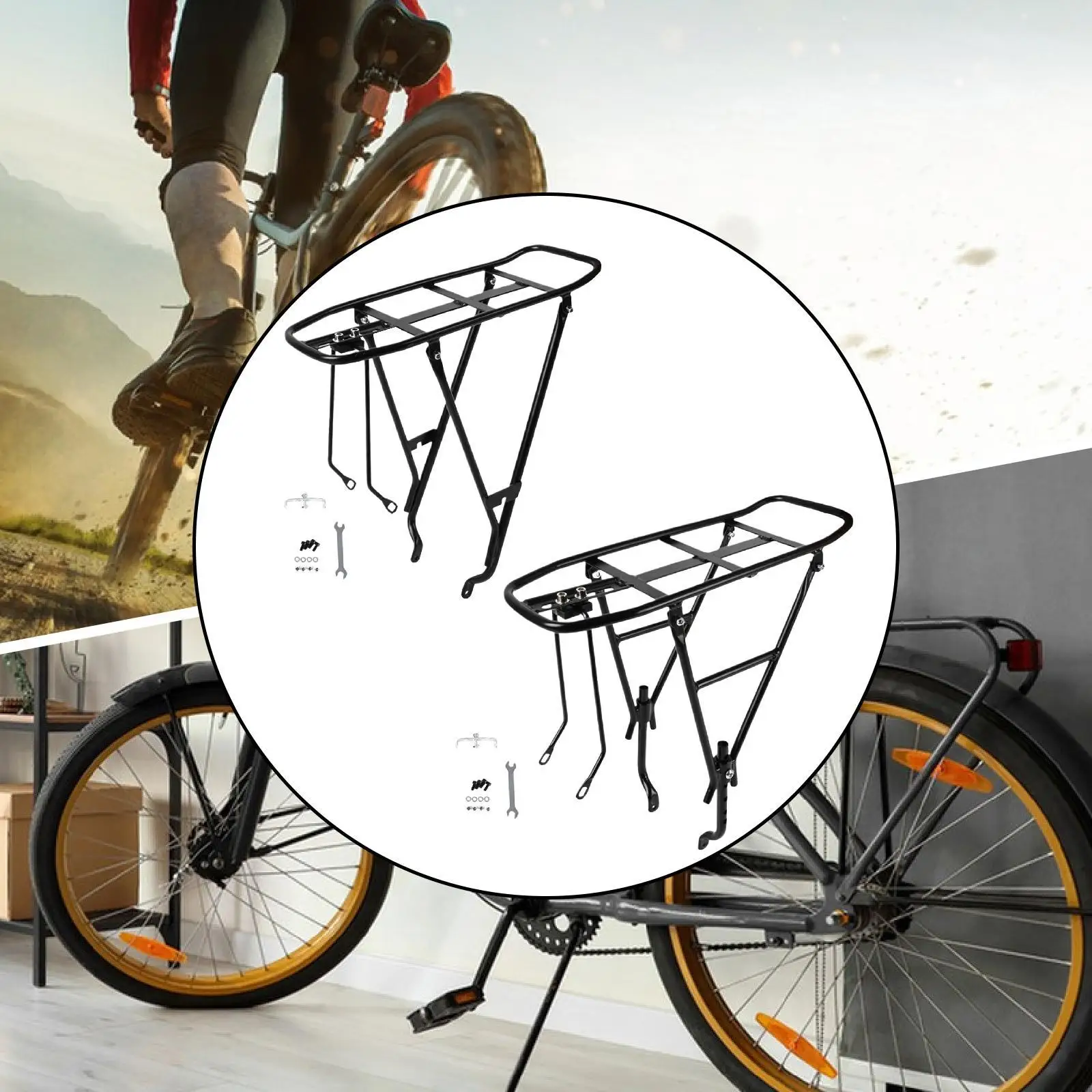 

Bike Cargo Rack Back Seat Bracket Rear Bike Rack Bicycle Cargo Rack for Traveling Cycling Carrying Mountain Bikes Road Bikes