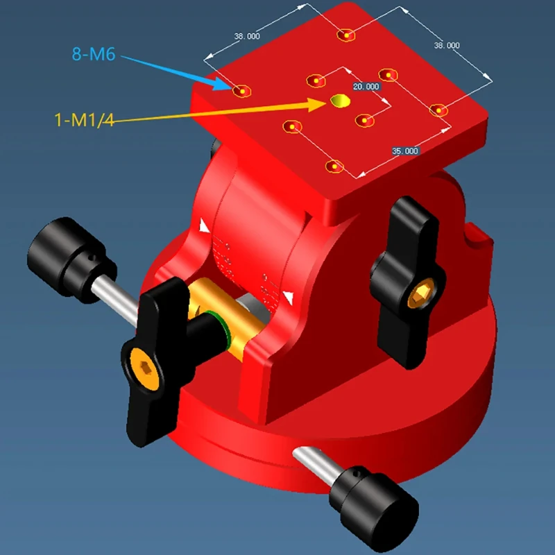 Equatorial Mount Latitude Base 39kg Load Capacity With Dovetail Groove
