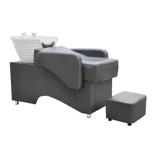 Shampoo Chair Barber Shop for Hair Salon Flushing Bed Porcelain Minimalist Lying Half Hair-Washing Chair