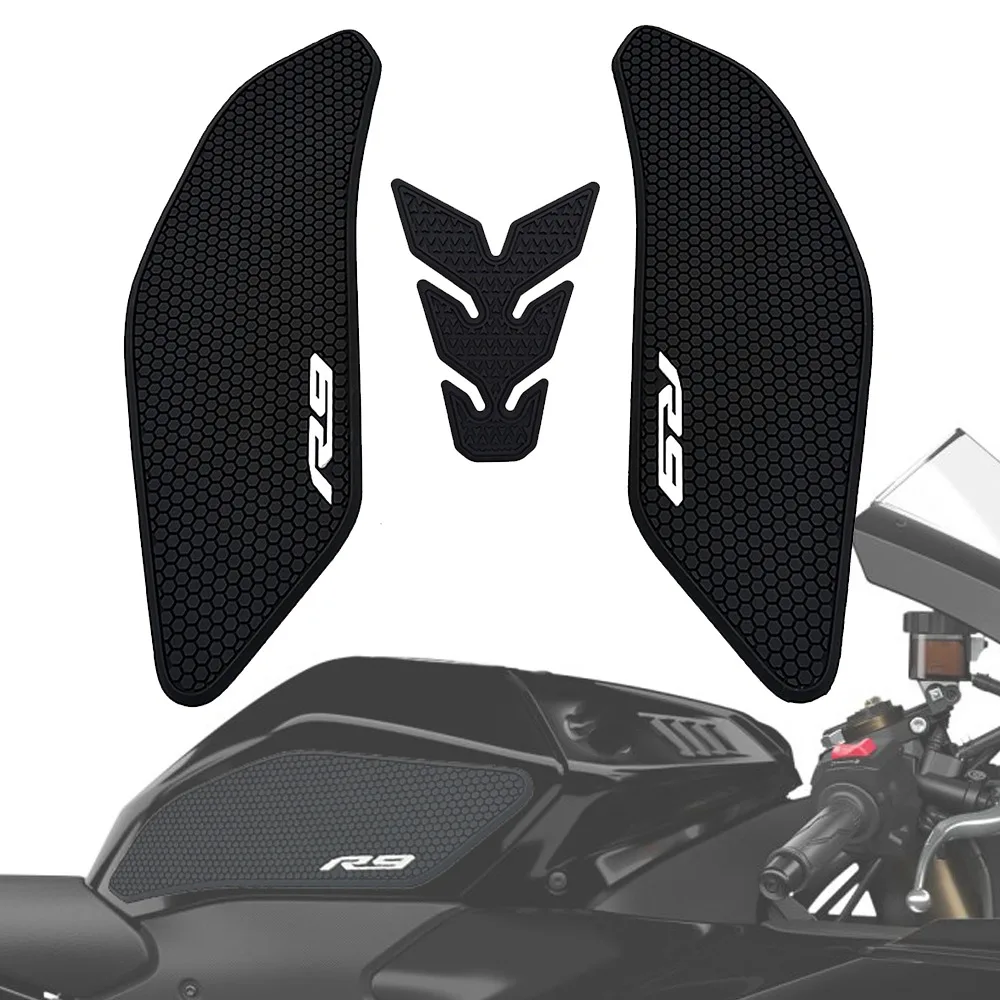 

For Yamaha YZF-R9 2025 model motorcycle, anti-slip sticker, fuel tank side rubber anti-wear protective sticker.