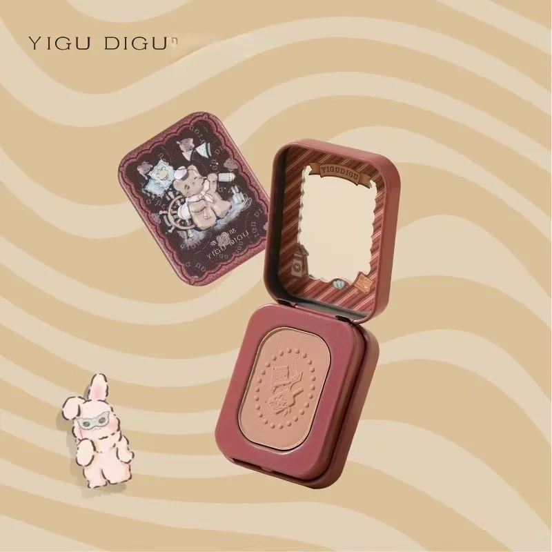 

YIGUDIGU Iron Box Matte Blush Pressed Powder