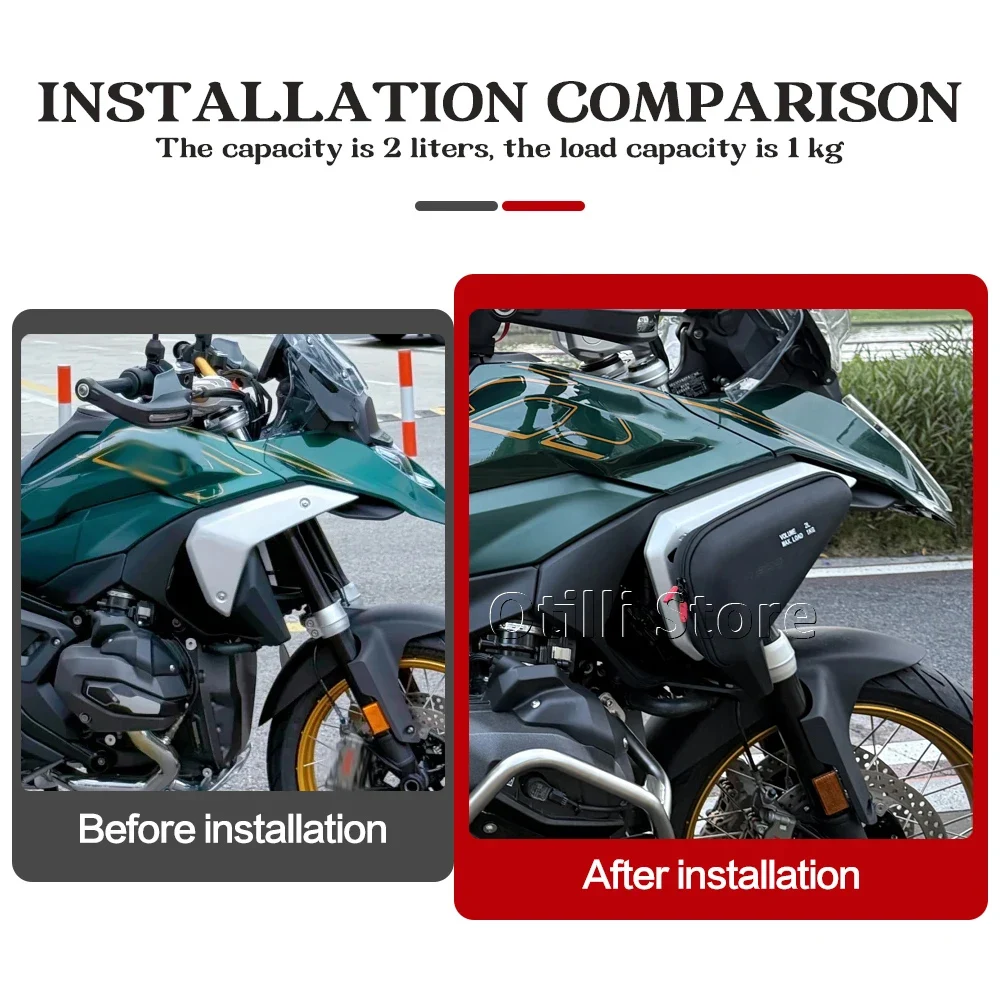 Voor BMW R1300GS R1300 GS R1300 GS 2023 2024 2025 r1300gs Motorfiets Accessoires Radiator Cowl Tas Side Kuip Gereedschapstas 2L