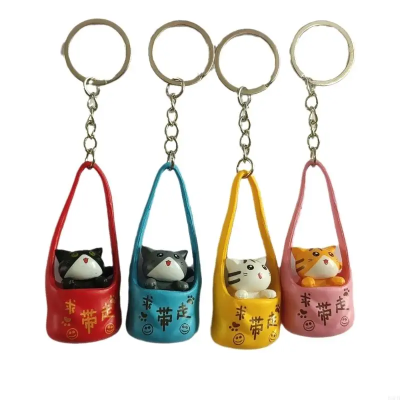 

E8FB Lovely Kitten Catten Bage Bag Carm Keyring Care Chains Cartoon Cats Ключевцы