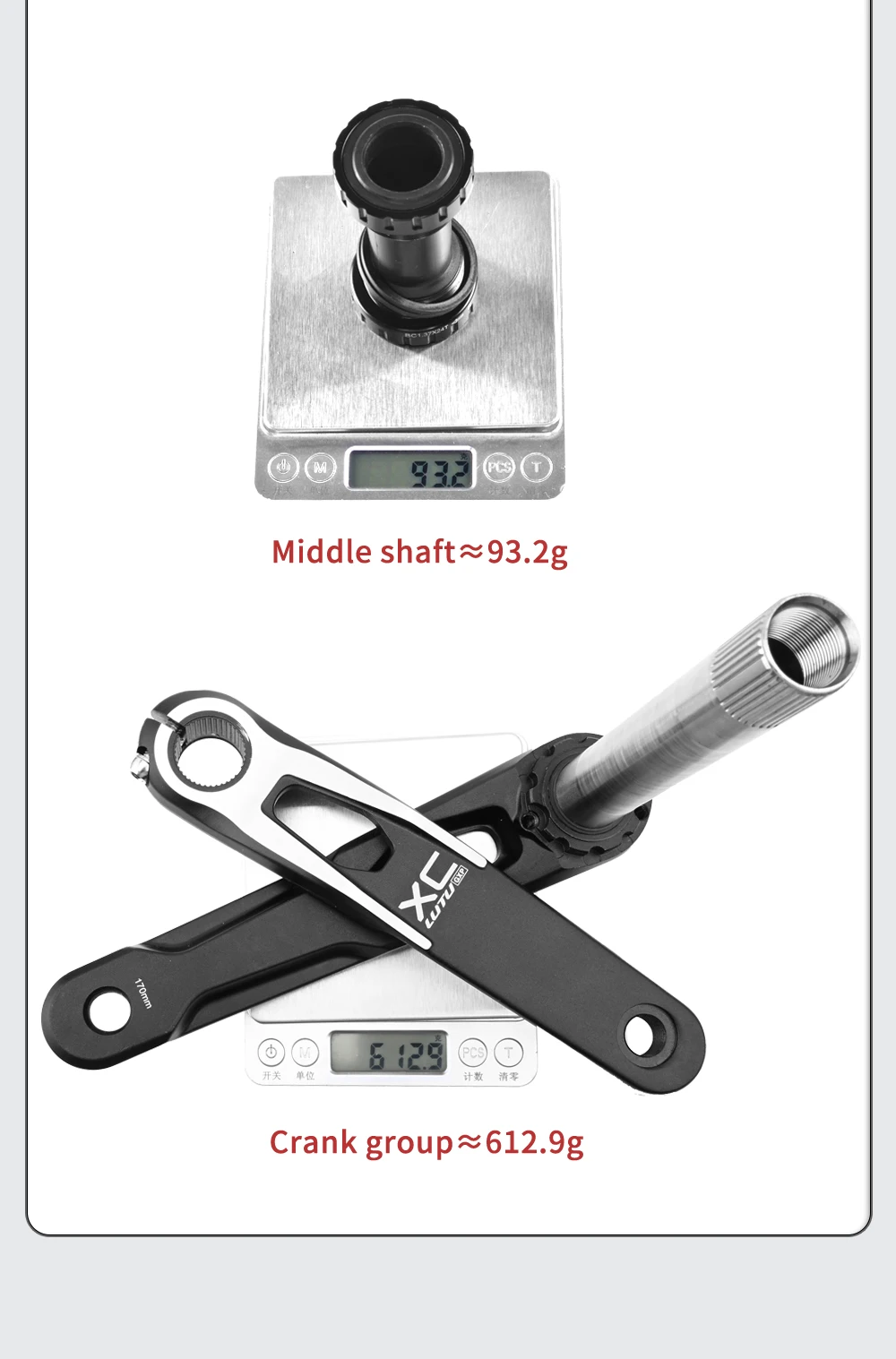 GOLDIX MTB Kurbelgarnitur 170/175mm SL 3-Bolzen-Direktmontage-Kurbel 0mm Offset 34T 36T 38T 40T Kettenblatt für XC AM MTB Fahrradkurbelgarnitur – Detail 10