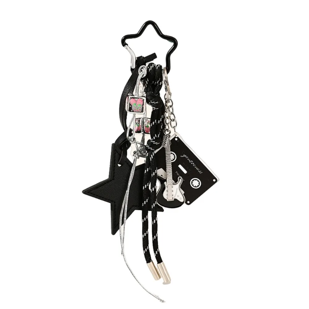 Music Guitar Shape Y2K Guitar Butterfly Pendant Bag Hanging Decorative Accessories Korean Ins Keychain Y2K Korean Style