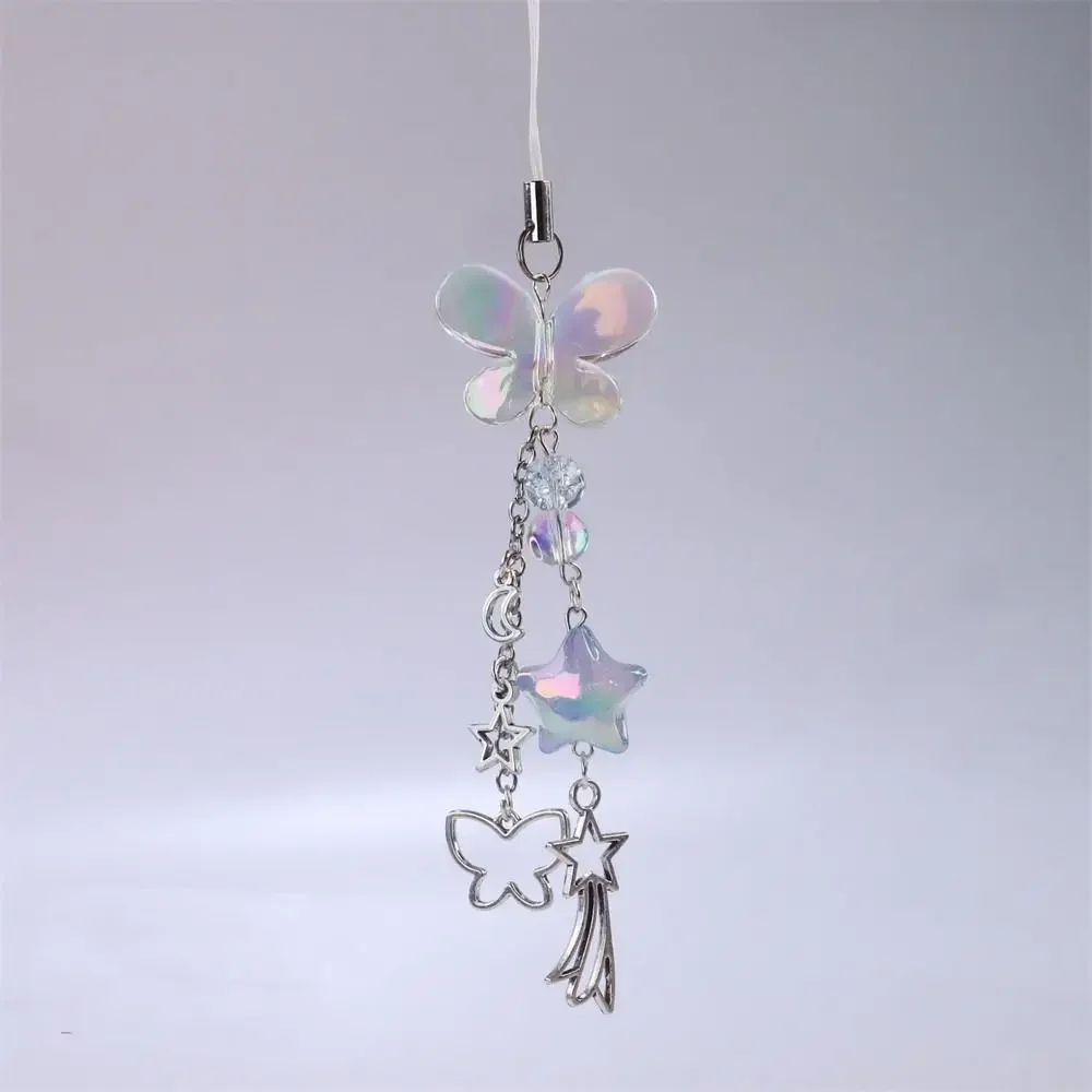 

Y2K Charms Phone Pendant Butterfly Sweet Girl Phone Lanyard Phonestraps Backpack Ornament Phone Chain Camera