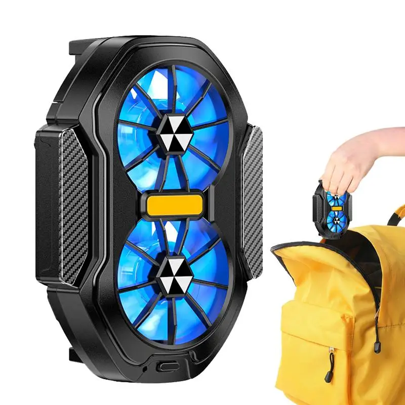 FS01 Dual Fan Rechargeable/Plug-in Mobile Phone Radiator Air-cooled Back Clip Game Cooler for AndroidIOS PUBG Cool Heat Sink