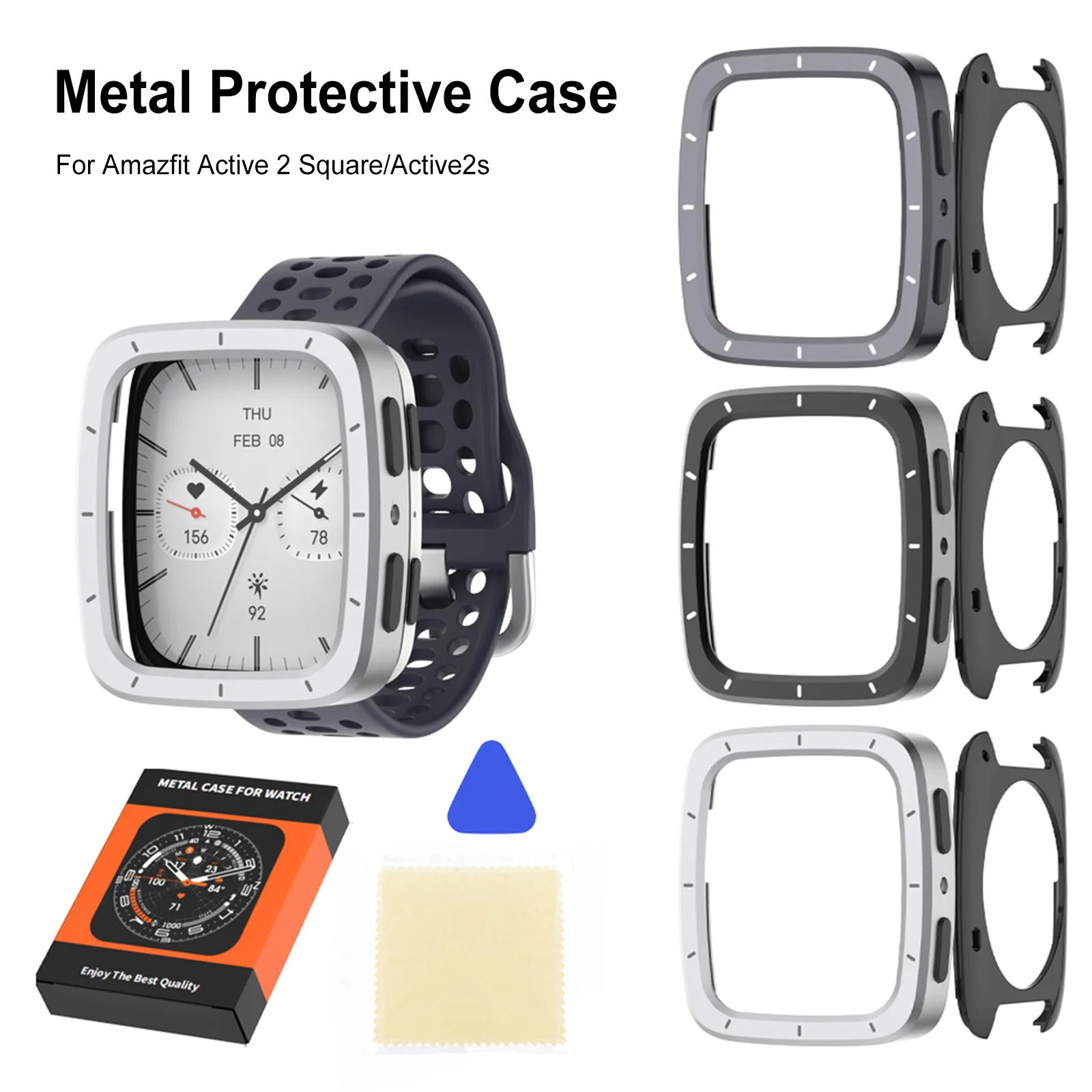 

Противоударная защита, задняя крышка из ТПУ, защитный чехол для часов, защитная рамка для Amazfit Active 2, квадратные умные часы