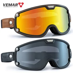 Retro Motorcycle Goggles Windproof Motocross Sunglasses Vintage Moto Helmet Glasses Cycling Racing Cafe Racer Chopper Glasses