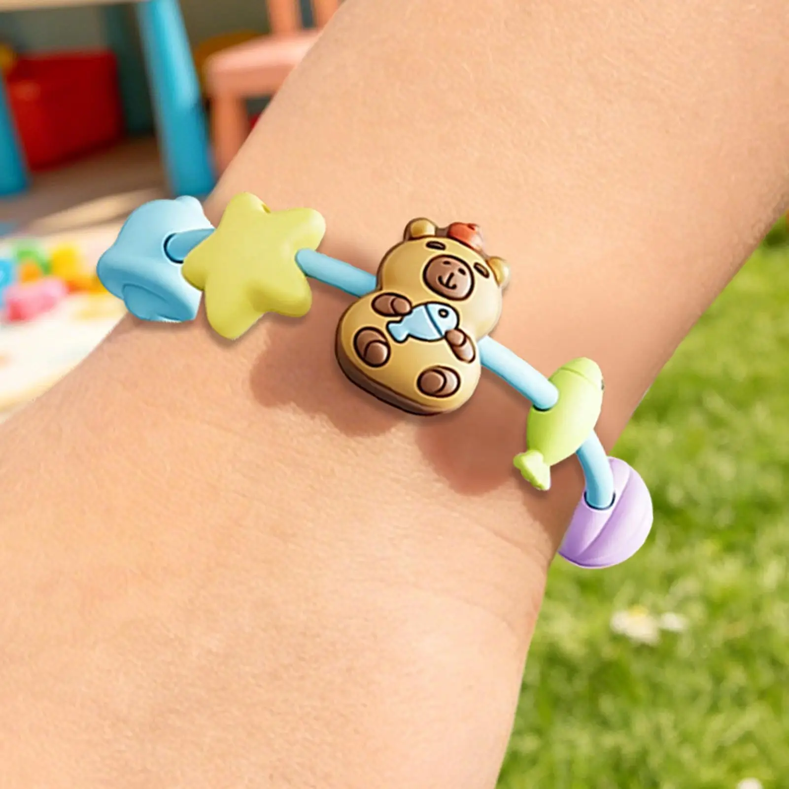 Браслет для защиты от мух для детей, портативный, милый, защитный, с бусинами, для кемпинга, активного отдыха и путешествий