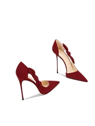 Spring and Autumn New Women's High Heels Pointed Thin Heels Fashion Wedding Dress Women's Shoes
