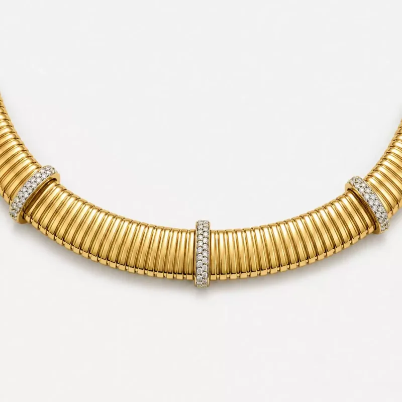 Bellux Italian imported craft collar 925 silver gold-plated vintage personality European and American light luxury necklace