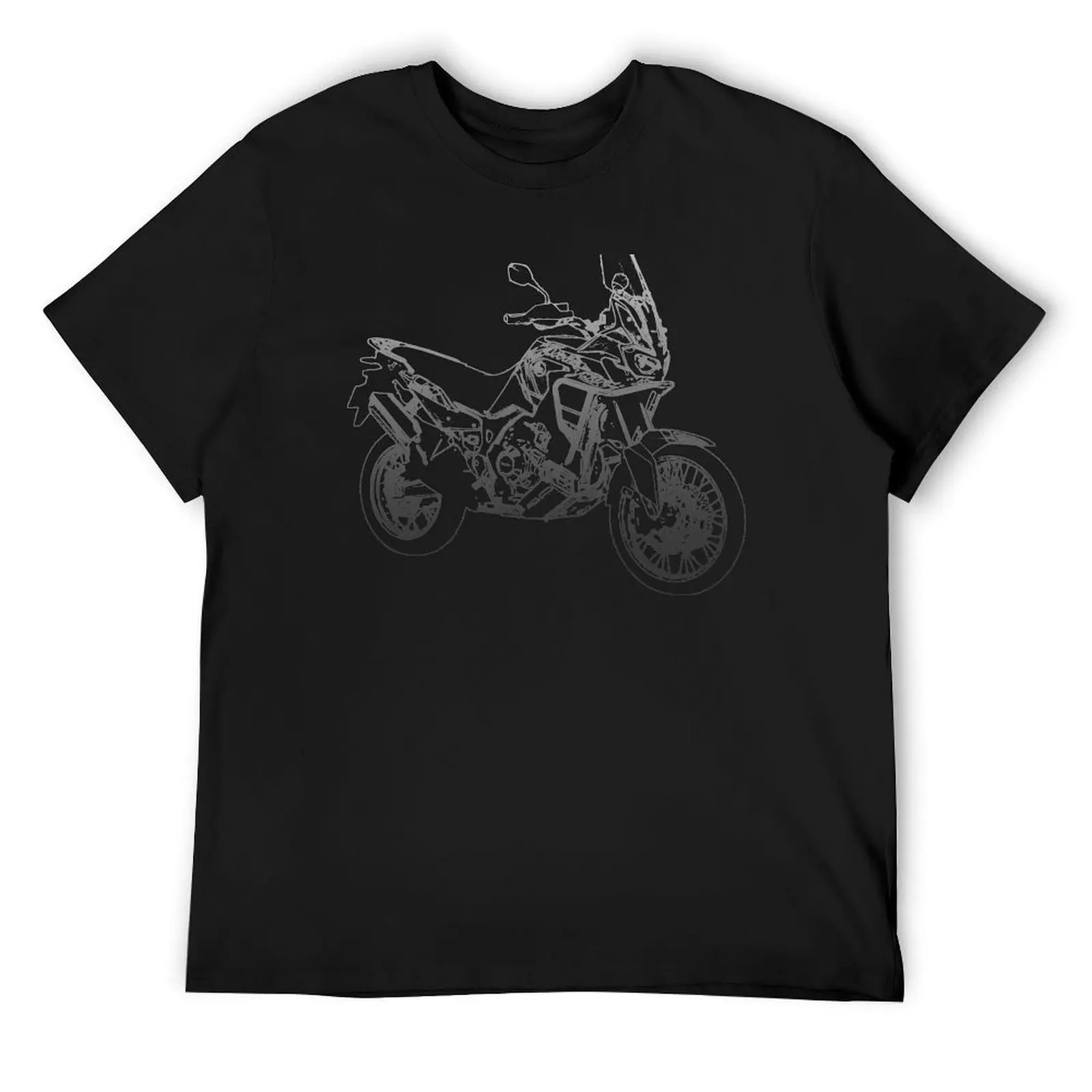 Honda CRF 1000 Africa Twin Pencil Silhouette Motorcycle Enduro Touring T-Shirt