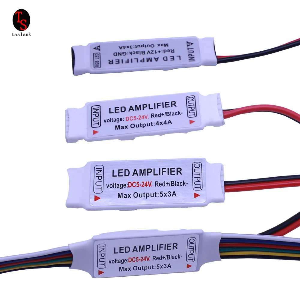 1pcs/lot DC5-24V Mini LED Amplifier 3X4 4X4 5X3A  Channel Portable Repeater for 5050 RGB RGBW RGBWW RGBCCT  LED Strip Light tape