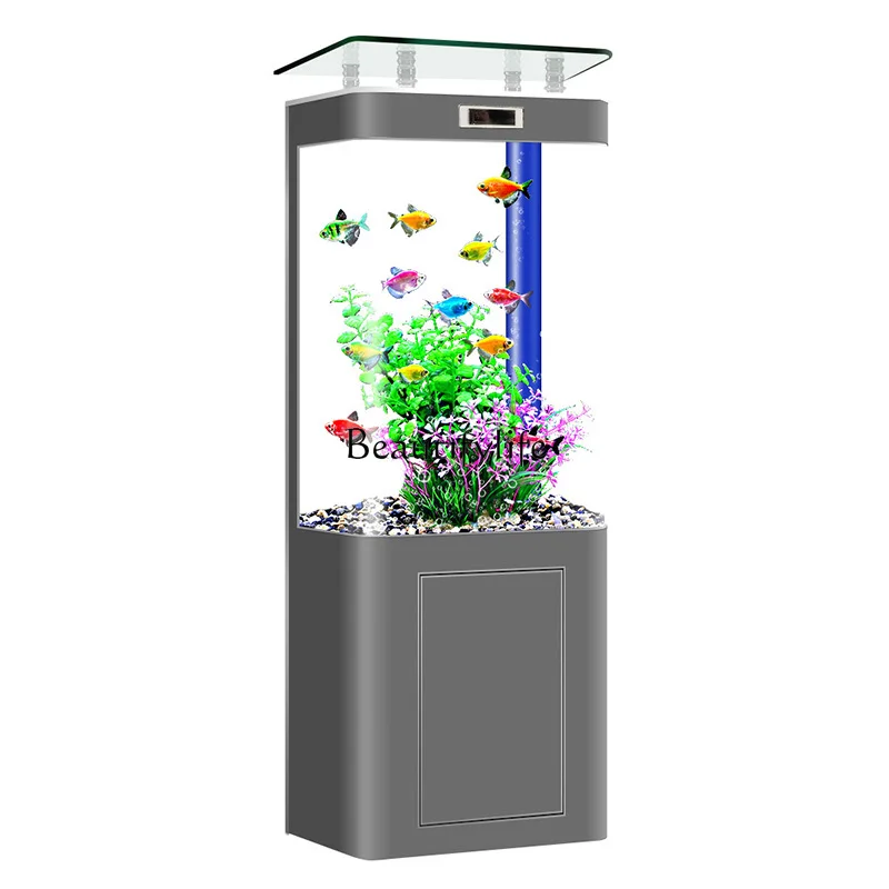 

Bottom filter fish tank living room small household integrated molding intelligent aquarium ecological vertical goldfish tank