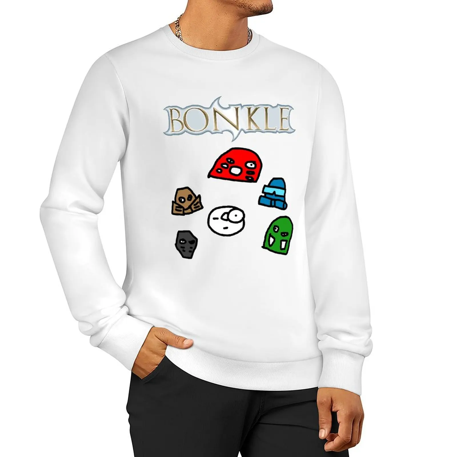 

Bonkle shirt w/ original artwork Sweatshirt japanese style men's autumn clothes sweatshirt for men