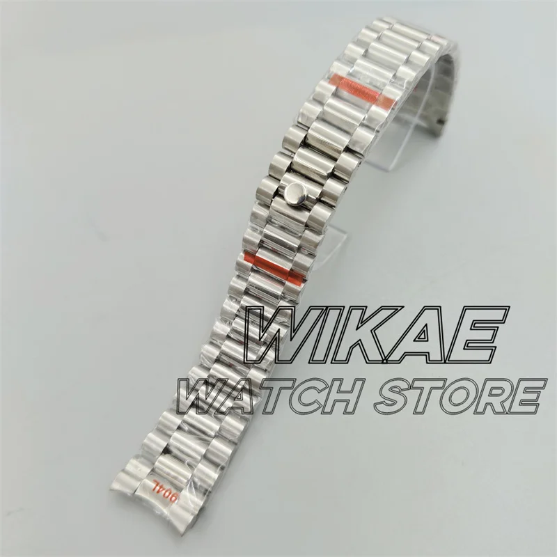 20mm New Solid Curved End Screw Links Deployment Clasp Stainless Steel Wrist Watch Band Bracelet President Strap Silver Gold Ros