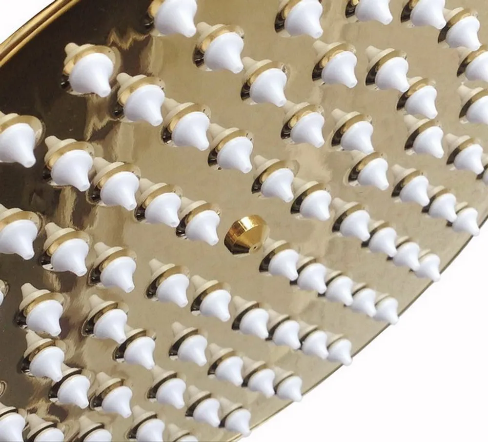 Chuveiro redondo e moderno de 7.7 polegadas nsh043, chuveiro de ouro e bronze