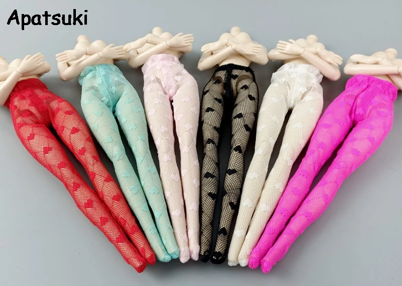 Colorful Heart Love Fashion Doll Pantyhose for Barbie Doll Accessories Stocking for 1/6 BJD Dolls Sock DIY Kids Toy