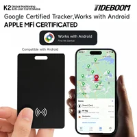 Tarjeta de seguimiento Android GPS Global ultrafina, carga inalámbrica, tarjeta de seguimiento de billetera inteligente resistente al agua con aplicación Google Find My Device