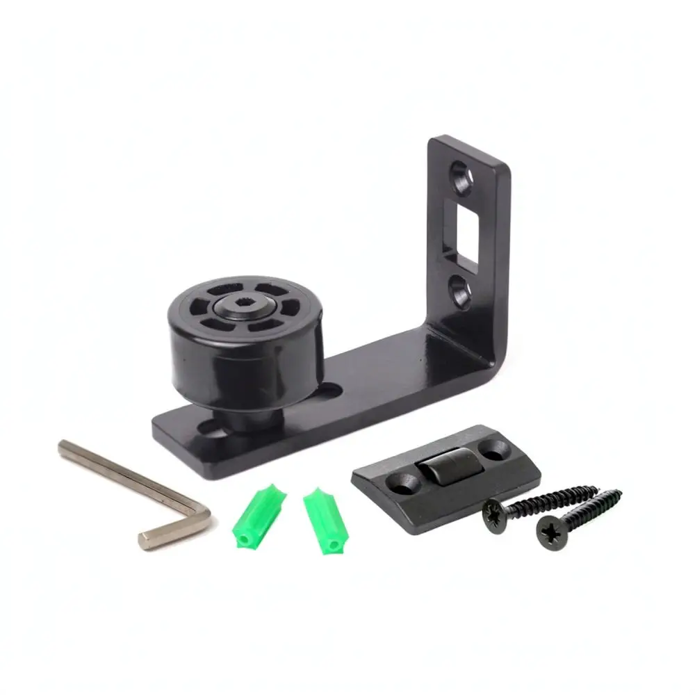 Solid Carbon Steel Barn Door Bottom Guide Adjustable Sliding Door Floor Stay For Quiet Smooth Door Operation