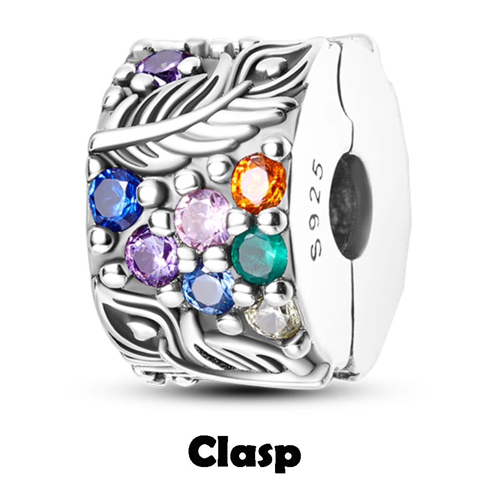 

925 Sterling Silver Silicone Bead Spacer Clips, Compatible with Chamilia Beads, Fits Original Necklaces and Bracelets, DIY Gift