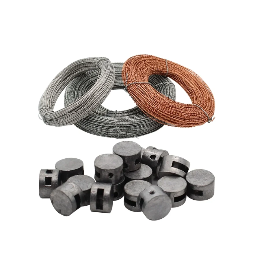 100/50/20pcs Round Security Lead Seals Beans 6/7/8/9/10/12/15 Steel Brass Cotton Wire Sealing Cripmer  for Electric Meter
