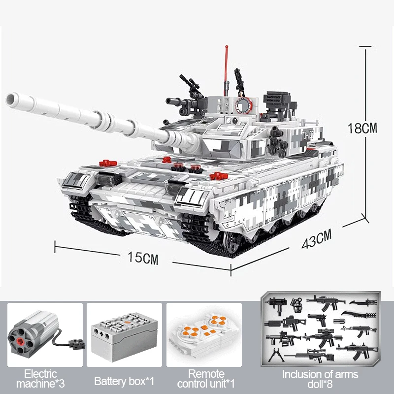 Technical 99A Main Battle Tank Building Blocks M1A2 War Military City Vehicle Car Model Assemble Bricks Toys Gift For Kids Adult