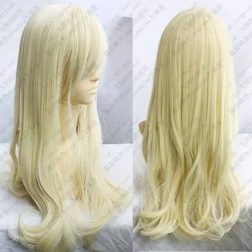 

Wholesale Light Blonde Long wavy curly cosplay wig