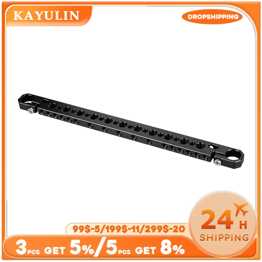 Kayulin Universal Cheese Bar With 15mm Rod Adapter Aluminum 270mm long For Sony Camera  Monitor Cage Rig Accessories