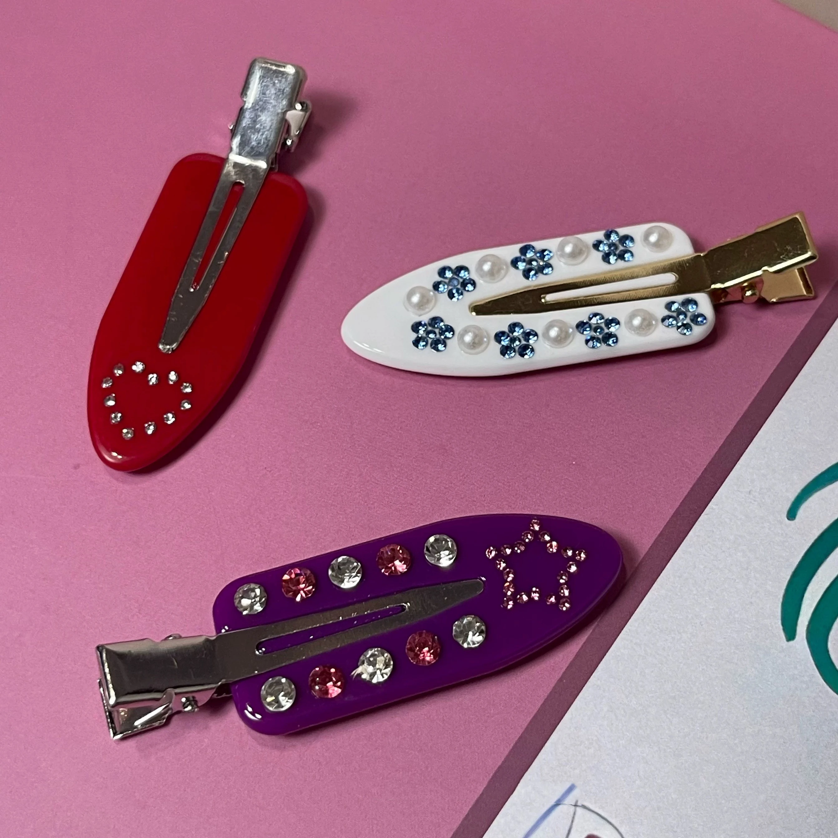 Miłość serce Rhinestone grzywka klipsy Sweetheart Design spinka do włosów akcesoria do włosów dla kobiet dziewczynki Party biżuteria podróżna prezent