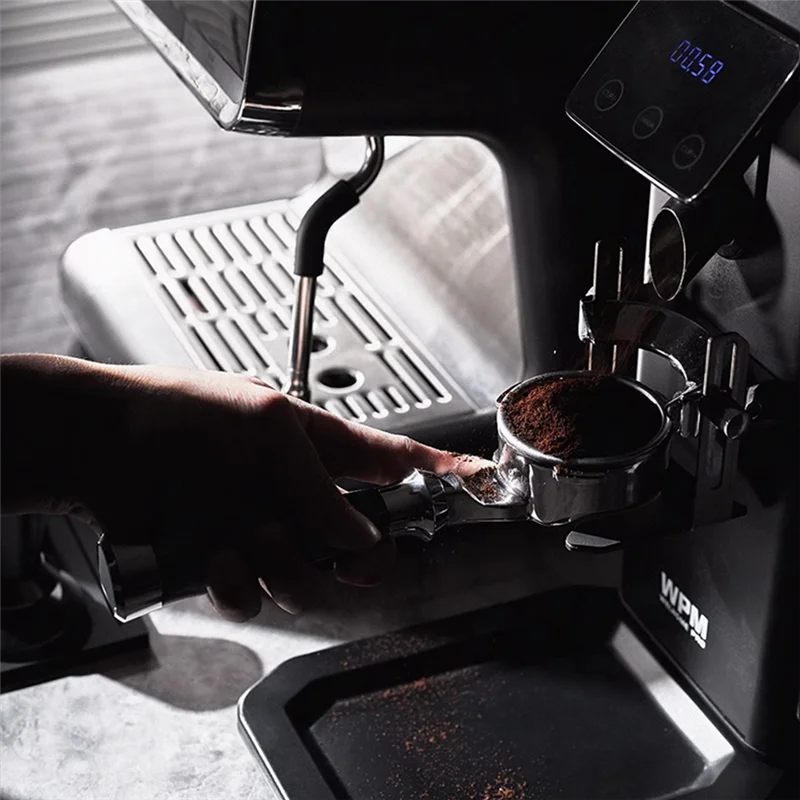 Porte-filtre sans fond en acier inoxydable A01M-58MM, pour E61, ECM, fusée, Sanremo, accessoire de café expresso Faema avec 2 oreilles