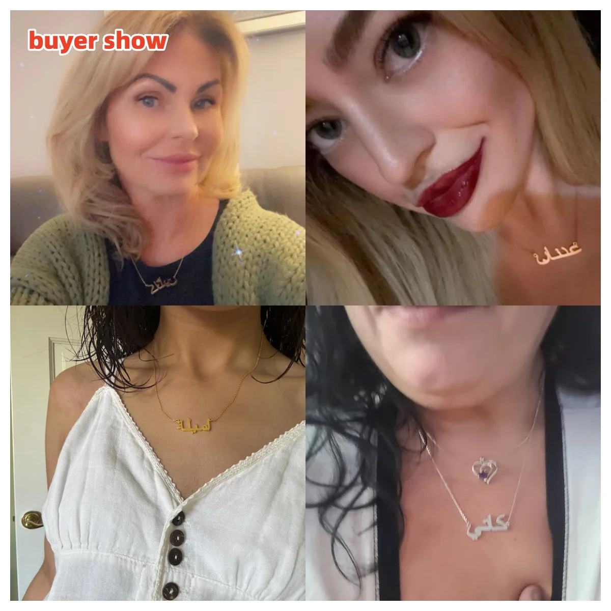 Personalisierte Arabische Namenskette für Frauen und Männer Individueller Edelstahl-Anhänger Schmuck Maßgefertigte Halskette mit Kastenkette Geschenk – Detail 4