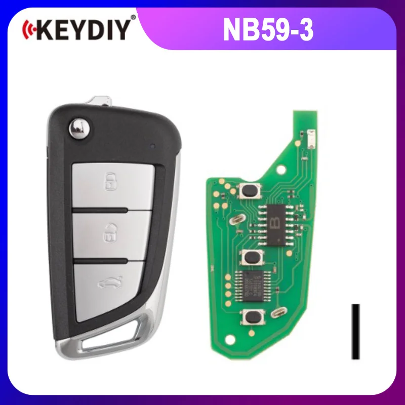 KEYDIY KD NB59-3 Universal Flip Remote Key 3 Buttons Compatible Replacement