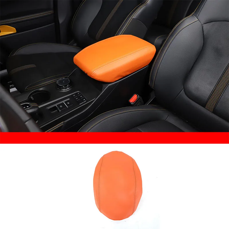 

For Ford Ranger 2023+ Car Armrest Cover Cushion Arm Rest Cover leather Auto Accessories 1 Pcs