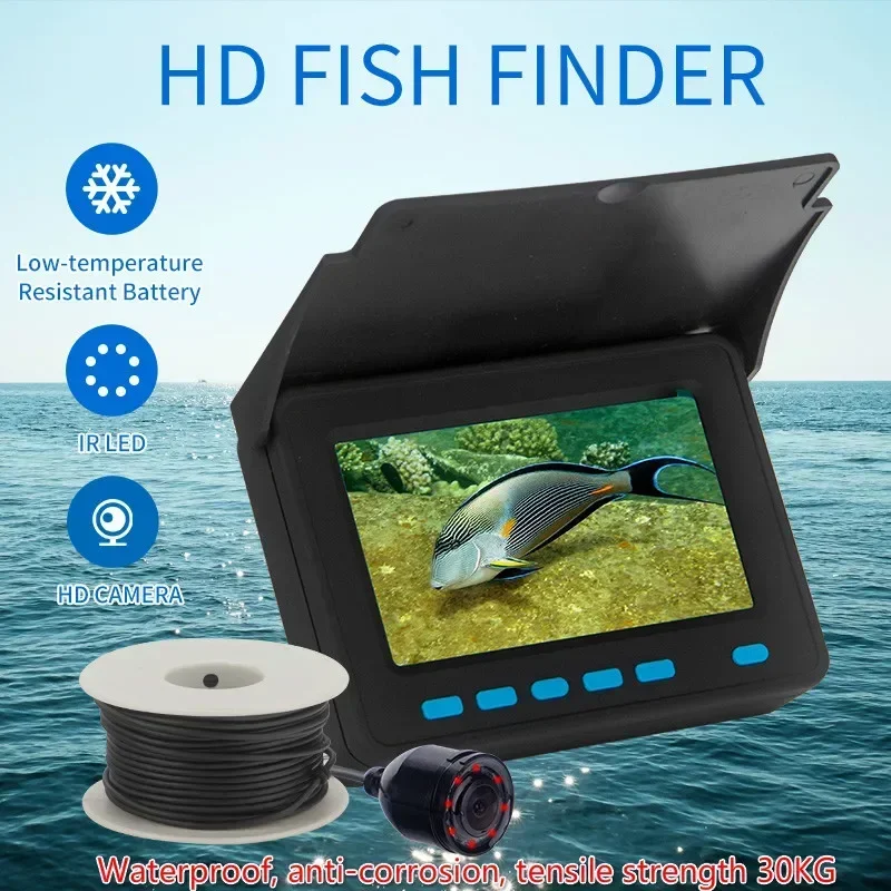 

WF25C 4.3inch mini Fish Finder Underwater Fishing Camera 20M/30M Camera For Ice Fishing ensile strength 30KG