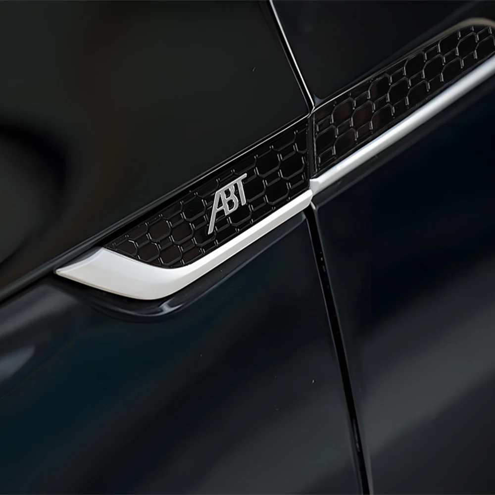 

1set ABS ABT Emblem ABS Stickers For Audi A4 A5 A7 S4 RS4 A6 TT Q1 Q3 Q5 Car Side Wing Fender Decals Body Exterior Accessories