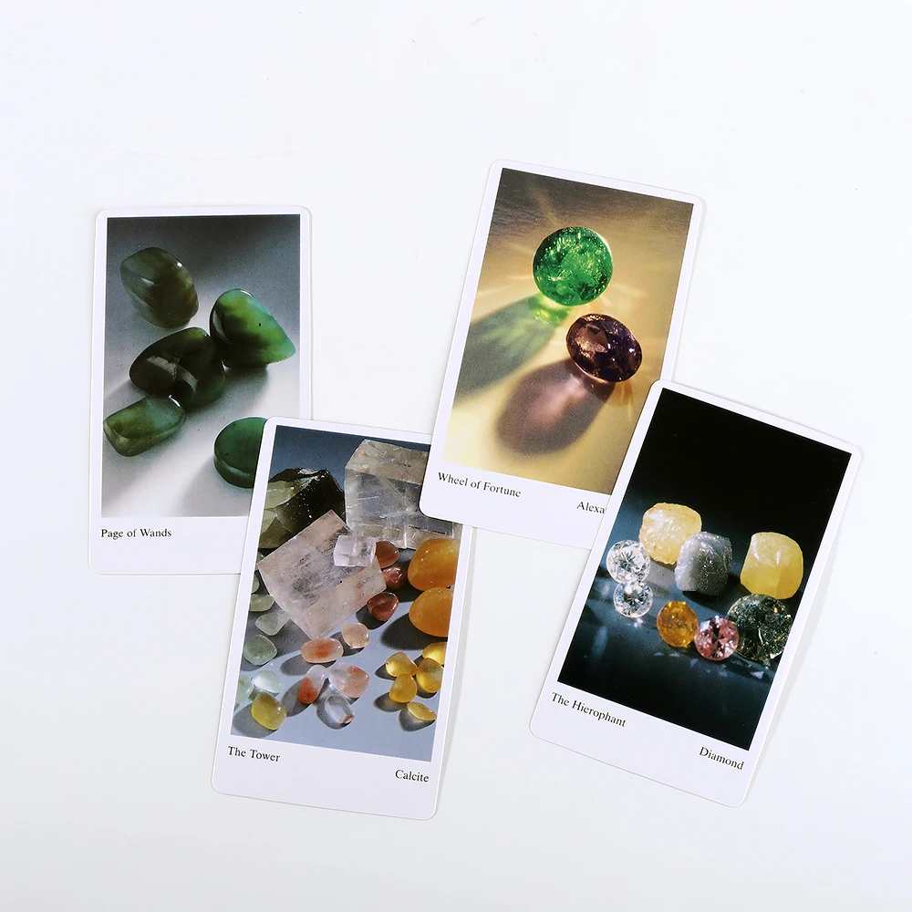 10,3*6cm - De Tarot van edelstenen en kristallen 78 stuks Vintage 1996 Tarot Deck